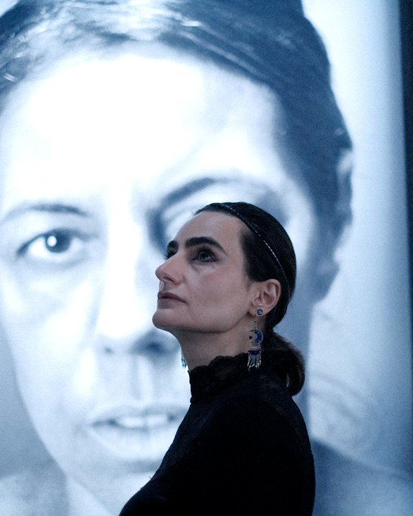 Dr. Pariya Kashfi at an art installation